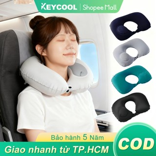 Keycool Gối chữ U bơm hơi, Giảm căng thẳng cơ cổ, Gối ngủ văn phòng, Gối du lịch gấp gọn