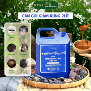   2000ml  Can Dầu Gội dầu Xả Thảo Dược Nam Nung XANH DƯƠNG hỗ trợ giảm gàu rụng phục hồi dưỡng tóc 