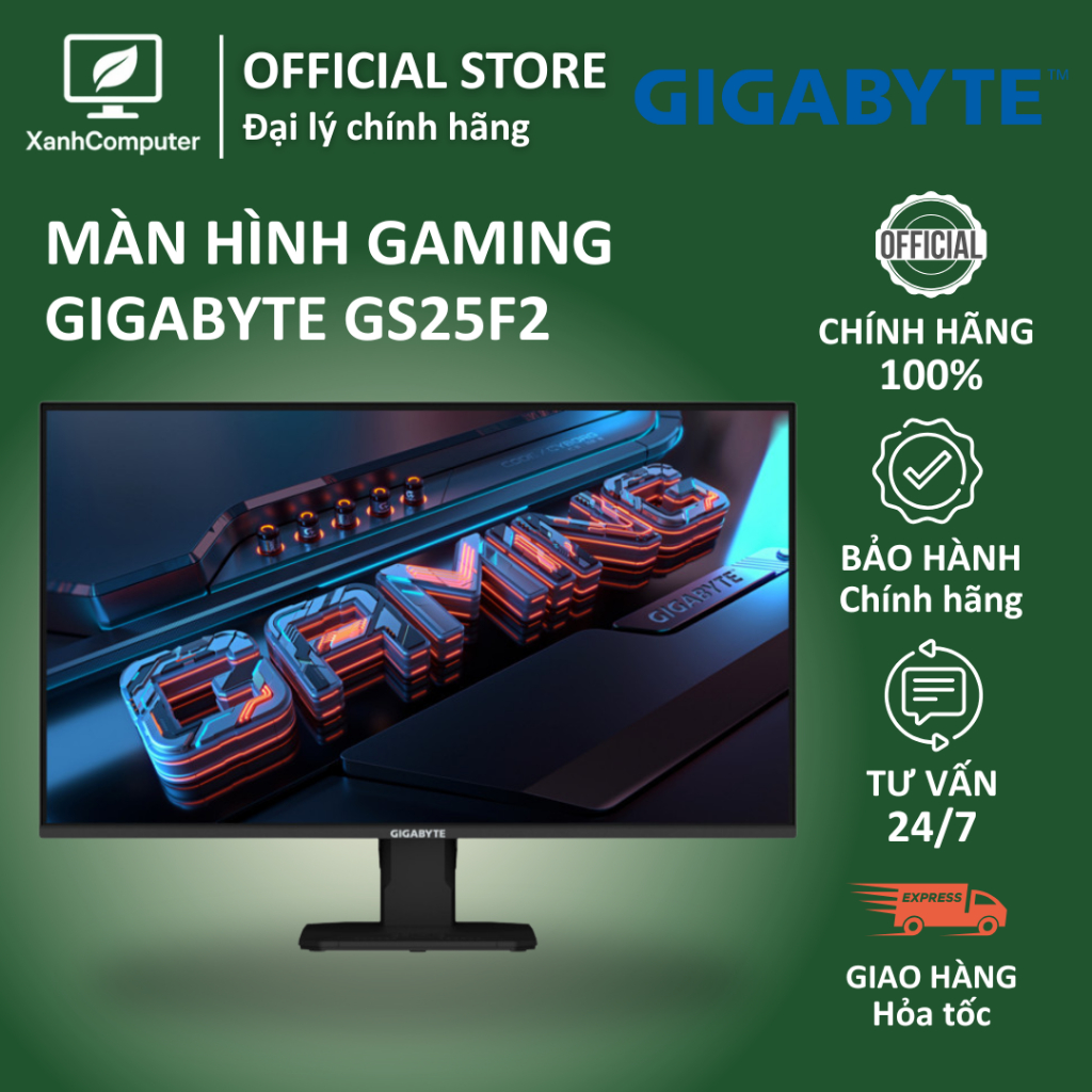 Màn hình gaming Gigabyte GS25F2 (24.5inch/Super Speed IPS/FHD/200Hz/1ms) - Hàng chính hãng