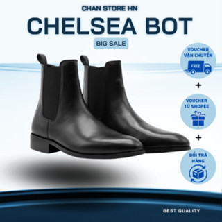 Giày Da Nam Chelsea Boots Mũi Nhọn Cao Cấp Đế Khâu Chắc Chắn