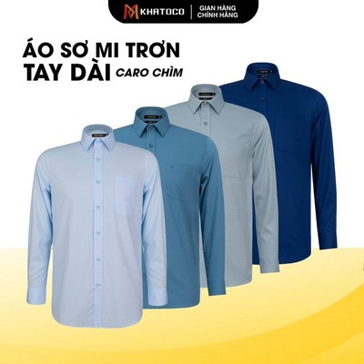 Áo sơ mi nam KHATOCO form Tailor Fit thoáng mát hạn chế nhăn  mã 18466