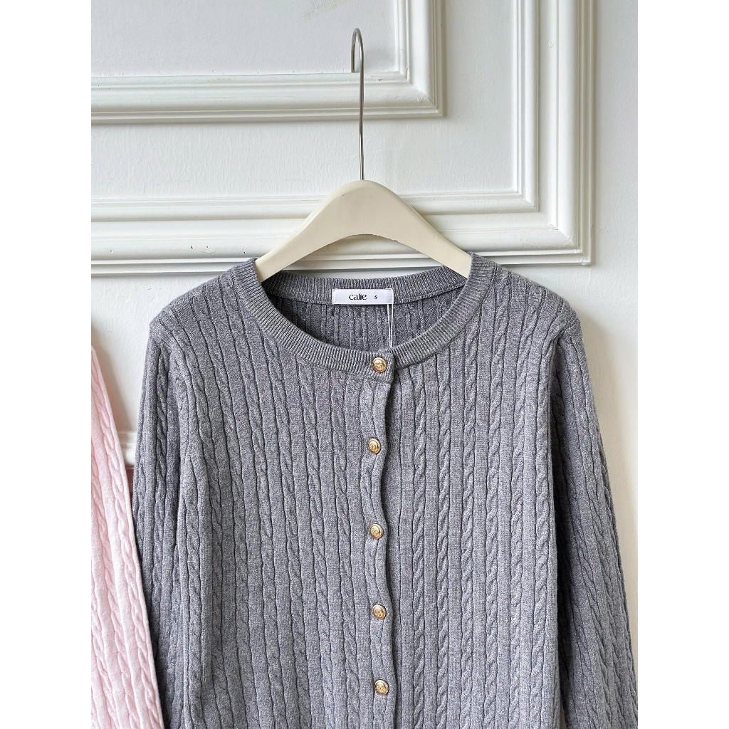 (Harmony) Áo cardigan len vằn thừng, mềm mướt, form basic phù hợp mùa thu đông thời trang nữ Calie Al170 | BigBuy360 - bigbuy360.vn