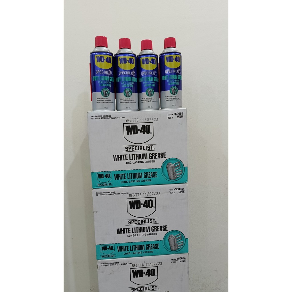 Chai xịt mỡ bò nước bôi trơn chịu nhiệt WD-40 Specialist (Made In USA) WD-40 White Lithium (