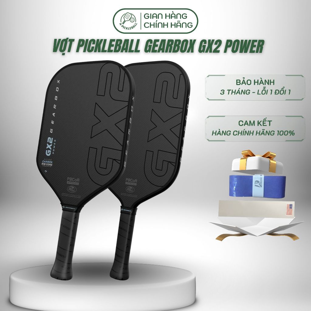 Vợt Pickleball Gearbox GX2 Power Chính Hãng - Hybrid / Elongate