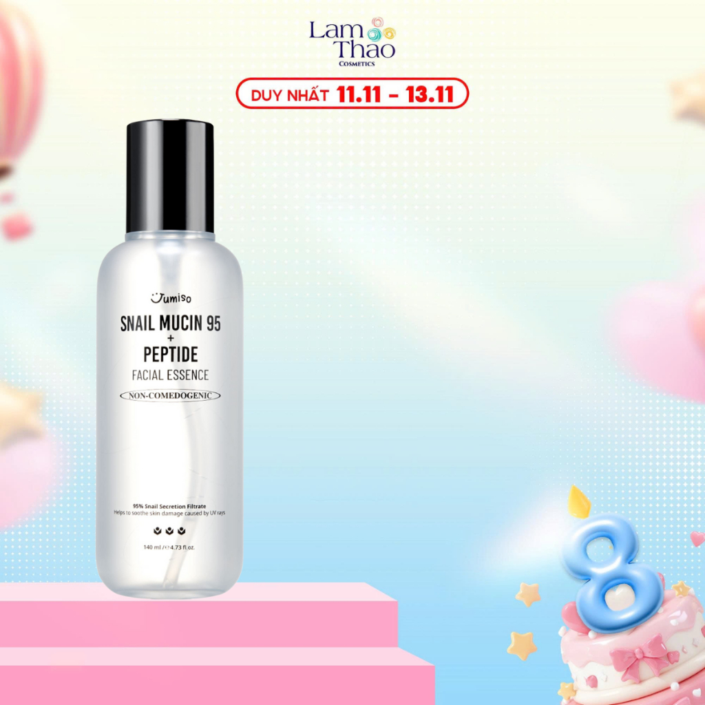 Tinh Chất Chiết Xuất Ốc Sên Jumiso Snail Mucin 95+ Peptide Facial Essence