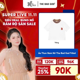    VHL x TBG   Áo thun The Bad God Tribal chất liệu Cotton TBG thoáng mát kiểu dáng Unisex 