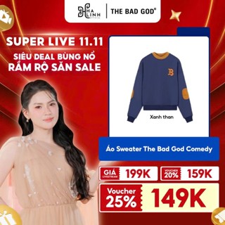    VHL x The Bad God   Áo Sweater Nỉ Nhung The Bad God Comedy 
