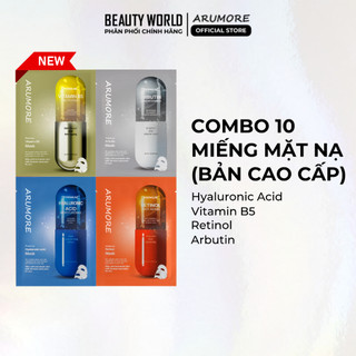  Hộp 10 Mặt Nạ ARUMORE Dưỡng Ẩm Làm Sáng Đều Màu Da 23ML 