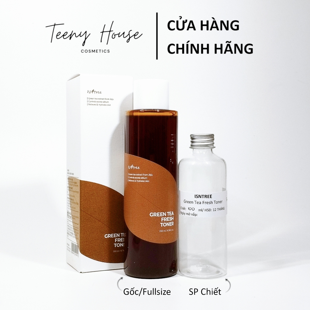 [Chiết-Minisize] Toner trà xanh Isntree Green Tea Fresh Toner phục hồi da kiểm soát dầu thừa