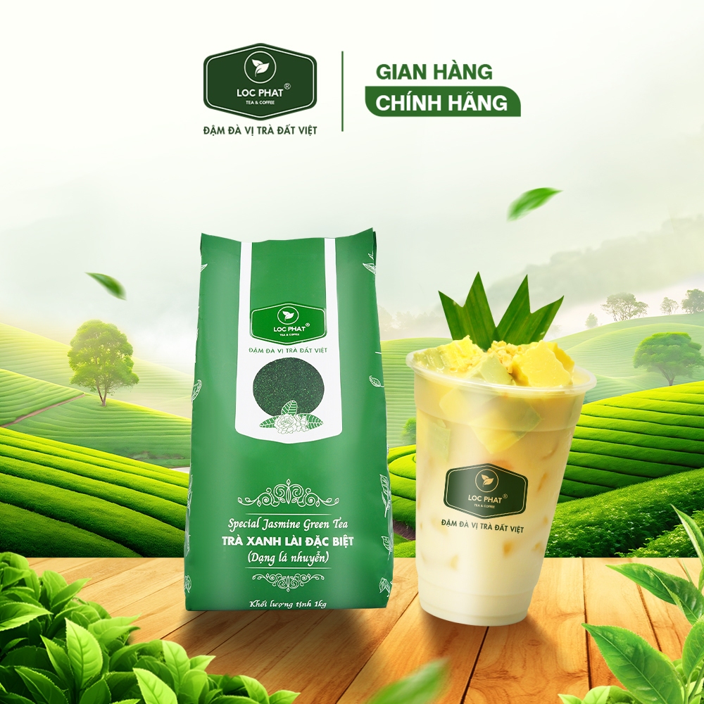 Trà Xanh Lài Đặc Biệt Lá Nhuyễn Lộc Phát 1kg - Dùng Pha Chế Đồ Uống (Trà Sữa, Trà Trái Cây)