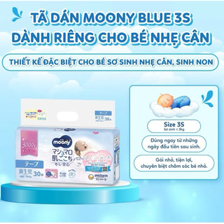 1 THÙNG 6 BỊCH BỈM MOONY SINH NON CHO BÉ DƯỚI 3KG