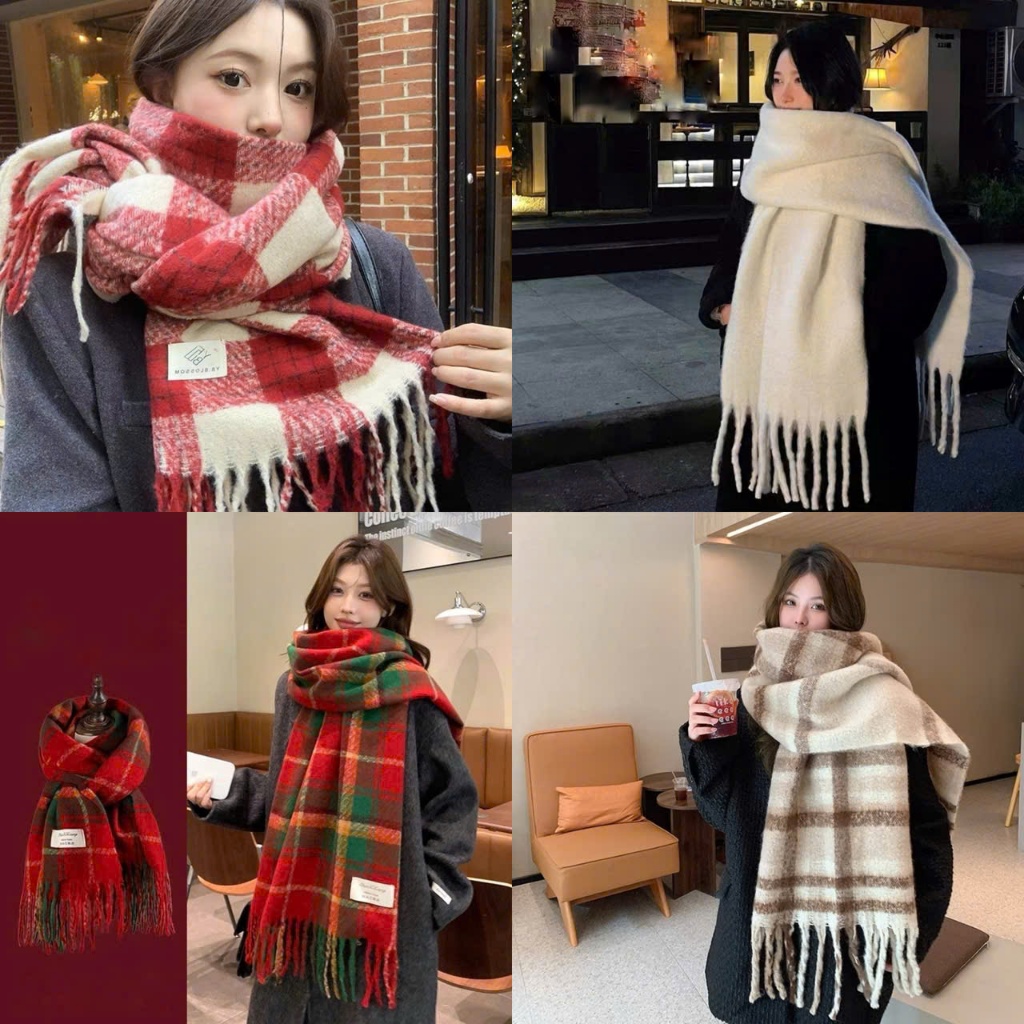 Khăn Quàng Cổ Ấm Áp Mùa Đông Phong Cách Hàn Quốc