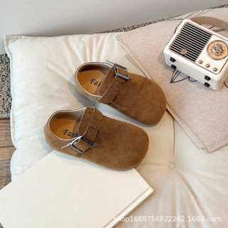 Giày da lộn quai dán Birkenstock phong cách hàn quốc cho bé 1-5 tuổi TM9168