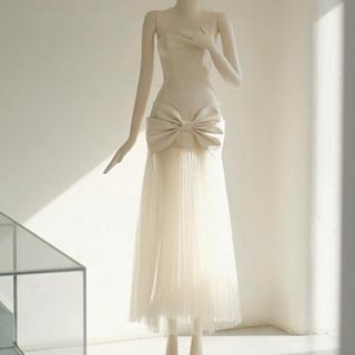  Váy taffa nơ dáng dài Khanh Thư 