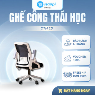 Ghế Công Thái Học Chân Xoay, Ghế Văn Phòng Làm Việc Cao Cấp CTH-10