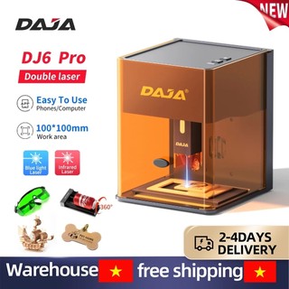 DAJA DJ6 Pro / Máy khắc laser / Máy khắc kim loại / Máy in khắc DIY, thích hợp để khắc cốc tre, da, acrylic, gỗ, nhựa và