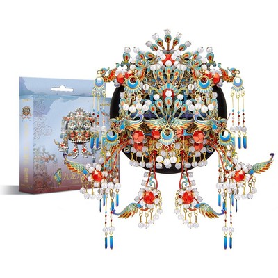 Mô Hình Kim Loại 3D Lắp Ráp Piececool Cửu Long Cửu Phượng Quan (183 mảnh,Hít Tủ Lạnh) B006 – MP1319