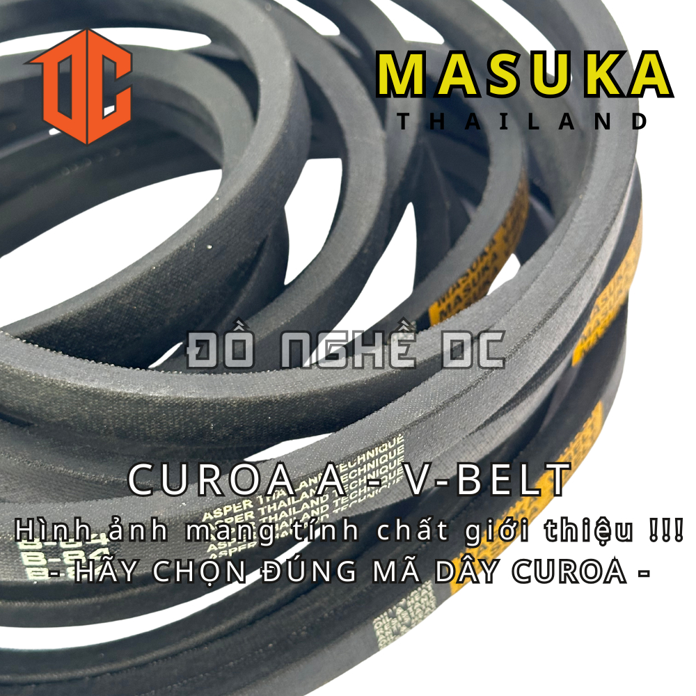 Sợi curoa bản V-BELT MASUKA - Thailand A57 A85 A24 A85 A29 A76 A46 A50 A24 A43 A89 A50 A66 A37 A30 A