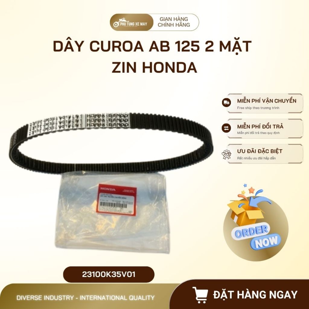 Dây Curoa 2 Mặt Răng Honda Air Blade 125/PCX/Vario/Click (23100-K35-V01) Chính HãngPTXM Phong Hằng