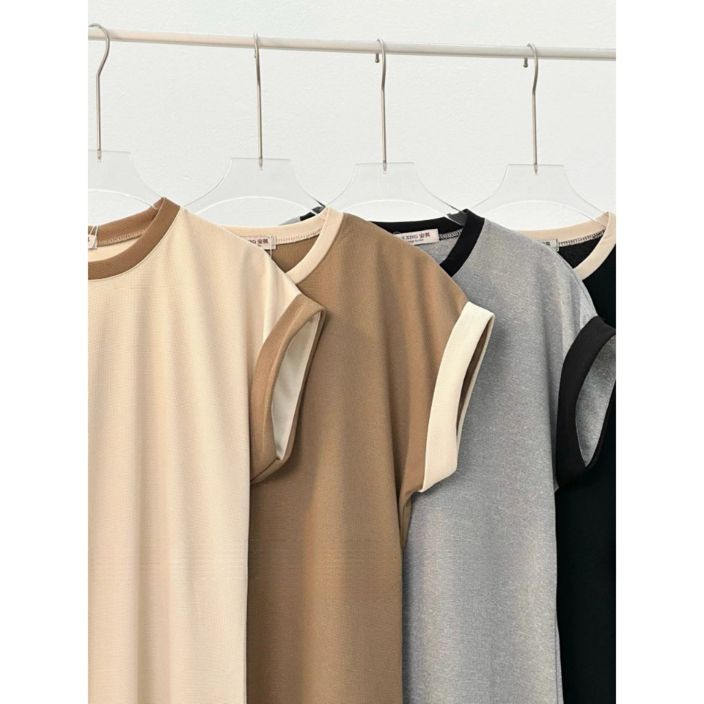 Váy tay hến chất tổ ong phối viền dáng dài xòe nhẹ - 29feb.closet - V70 | BigBuy360 - bigbuy360.vn