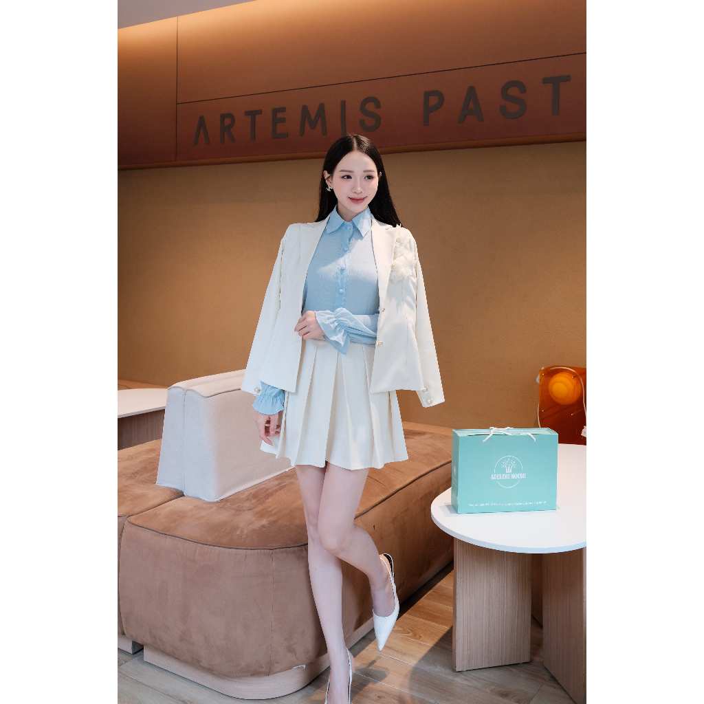 𝐀𝐃𝐄𝐋𝐈𝐍𝐄 𝐇𝐎𝐔𝐒𝐄-SET VEST RIBBED TEAK TK111+112+45