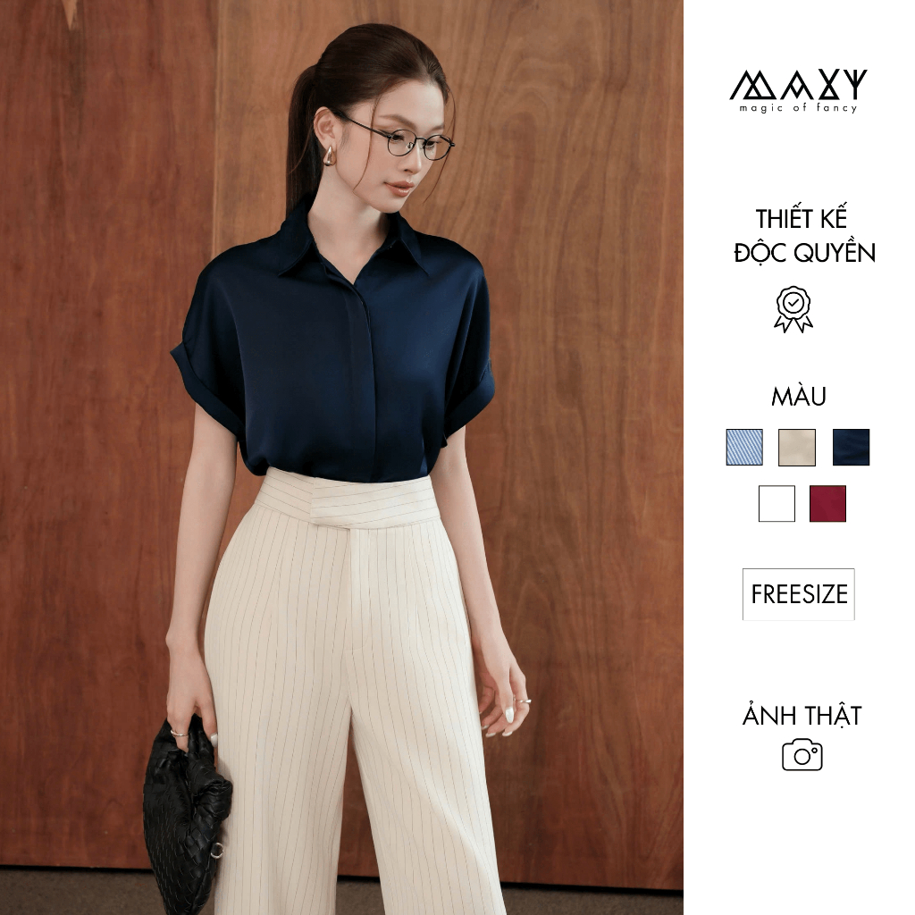 [ BEST SELLER ] Áo sơ mi nữ công sở ngắn tay Sleeve shirt Maxy Workshop