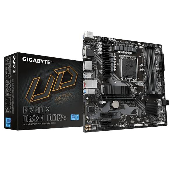 Mainboard SK 1700 v1-2 GIGABYTE B760M DS3H DDR4 Chính hãng (VGA, HDMI, 2xDP, 2xM.2 PCIe/NVMe, LAN 25