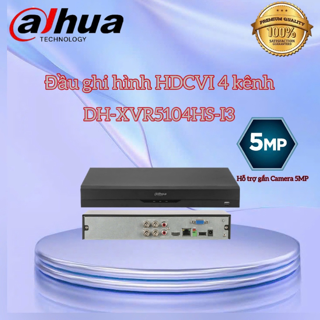 Đầu ghi hình HDCVI 4 kênh DAHUA DH-XVR5104HS-I3 - HỖ TRỢ GẮN CAM 5MP