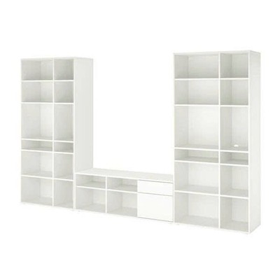 SOSIA, COMBO Kệ tivi kết hợp bộ đôi kệ để đồ 6 tầng STO_078, 330x37x200cm, sản xuất bởi ScandiHome