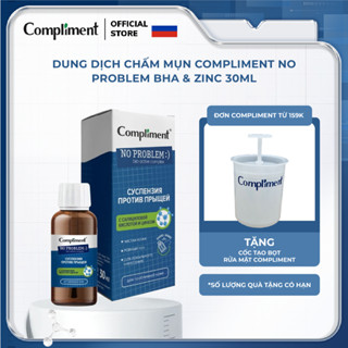  Dung dịch kẽm chấm mụn Compliment No Problem BHA & ZinC giảm sưng ngừa viêm gom khô cồi mụn 30ml 