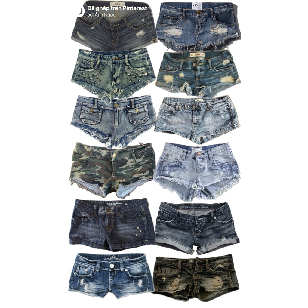Ablum Quần short jeans kaki nhung y2k 2hand nhật. số đo trên ảnh sp