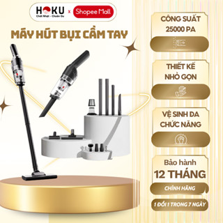 Máy Hút Bụi Cầm Tay Mini Không Dây HOKU Hút Bụi Giường, Ô Tô Lực Hút Siêu Mạnh 25.000PA - MHB03
