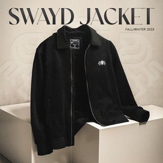  Áo khoác nam da lộn lót lông BIKER JACKET TORANO basic cổ bẻ thêu logo ngực Cản Gió Giữ ấm GWCL902 