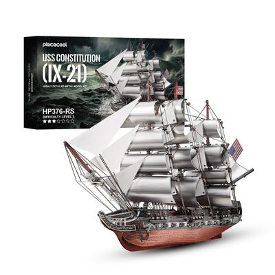Mô Hình Kim Loại 3D Lắp Ráp Piececool Chiến Hạm Buồm USS Constitution IX-21 Hải Quân Hoa Kỳ – MP1325