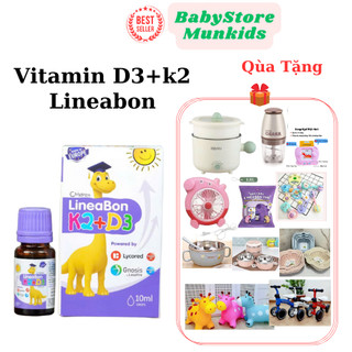   mua 1 tặng 2 Qùa  Vitamin D3K2 Lineabon,Bổ Sung Vitamin D3 Cho Trẻ Tăng Chiều Cao Cho Bé Lọ 10Ml 