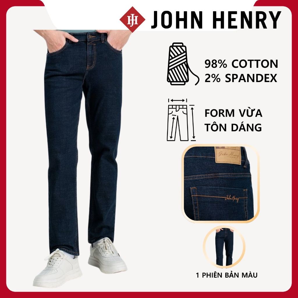 JOHN HENRY - JN25FH53C - Quần Jean Dài Nam Form Vừa - REGULAR