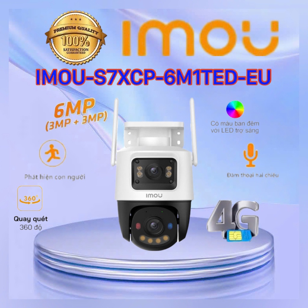 Camera IMOU Cruiser Dual 2C 4G IPC-S7XCP-6M1TED-EU - KHÔNG KẾT NỐI WIFI- CHƯA BAO GỒM SIM