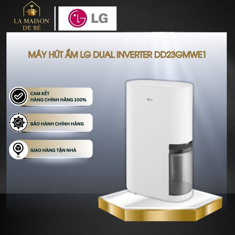 Máy Hút Ẩm LG DD23GMWE1 – Thiết Kế Hiện Đại, Hoạt Động Êm Ái, Tiết Kiệm Điện – LMS