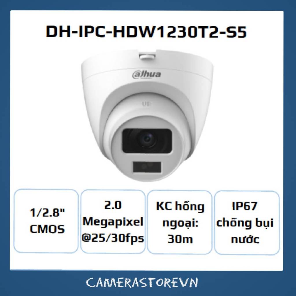 Camera IP 2MP Dome DAHUA DH-IPC-HDW1230T2-S5-VN