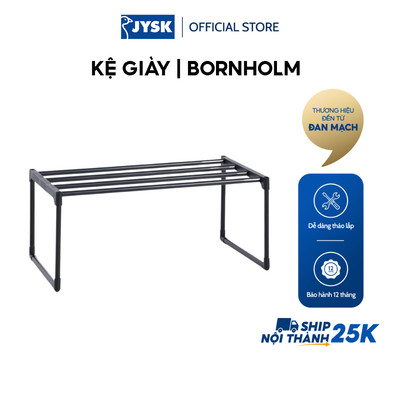 Kệ giày | JYSK BORNHOLM | PP/thép | đen | R56xS30xC23cm