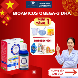   Quà Xinh  BioAmicus OMEGA 3 Bổ Sung DHA Giúp Bé Thông Minh Sáng Mắt Vị Ngon Tự Nhiên Không Tanh 30ml 