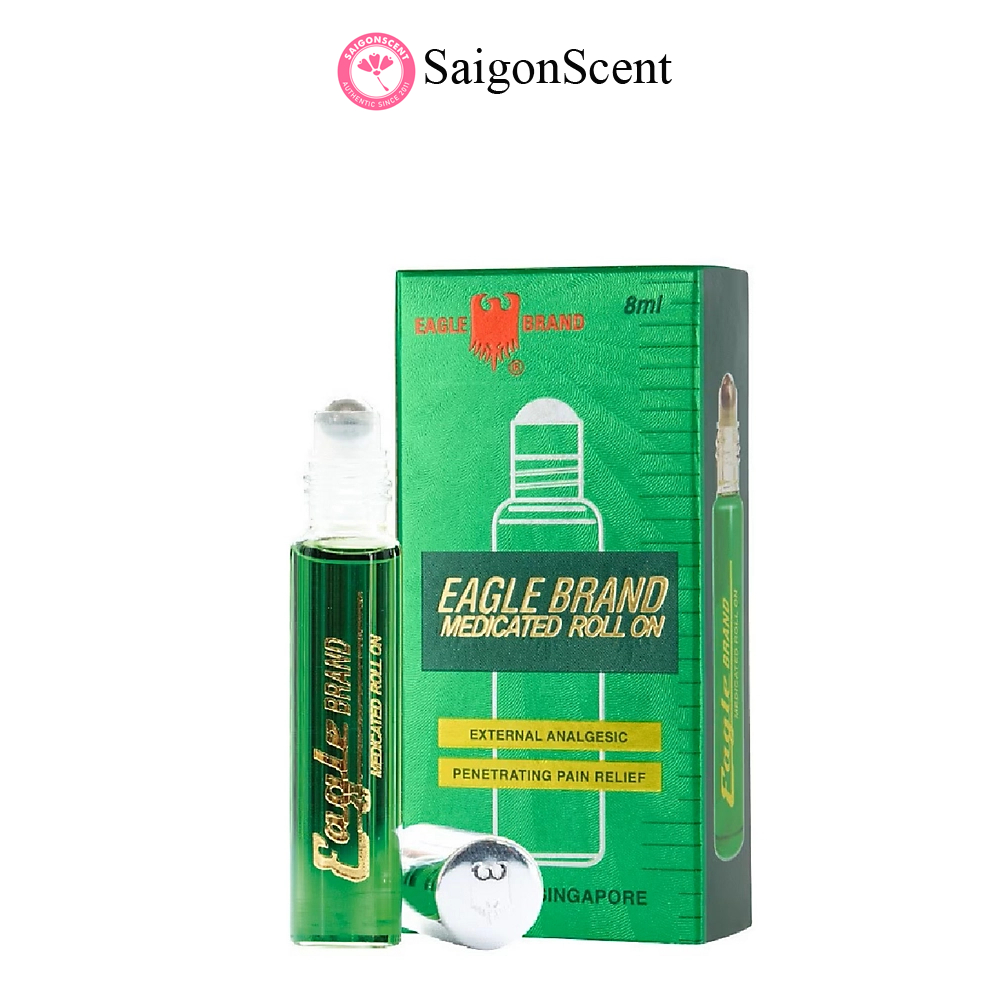 Dầu lăn XANH Con Ó Eagle Brand Medicated Roll On 8mL