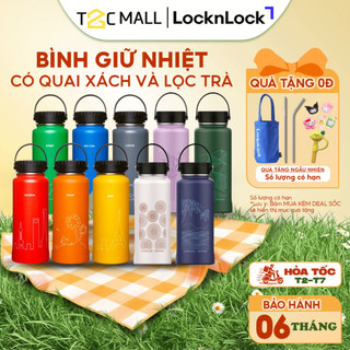  Bình Nước Giữ Nhiệt LocknLock Chính Hãng Có Ống Hút Lọc Trà Cỡ To Có Quai Xách LHC4160 T2C Mall 