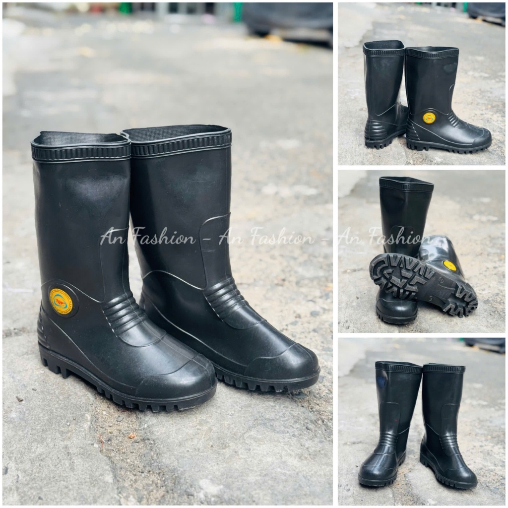 Ủng cao su TQP màu đen đi cấy, làm vườn, lội mương cao cấp [Đã bán 10.000 đôi]