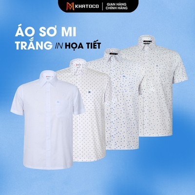 Áo sơ mi nam KHATOCO form Tailor Fit form thoải mái hạn chế nhăn & độ bền cao mã 18476
