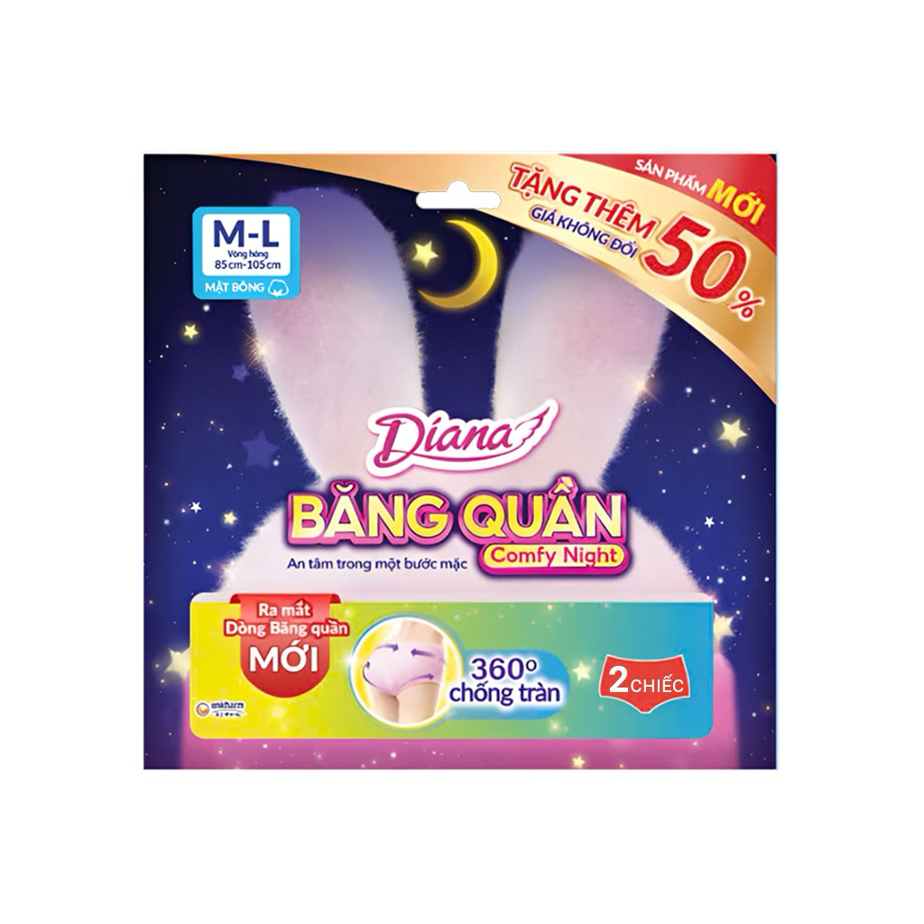 Băng quần Diana Comfy Night 360 độ chống tràn 2 chiếc