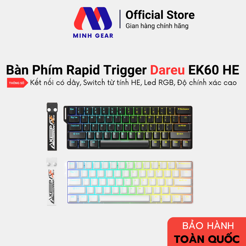 Bàn phím Rapid Trigger DAREU EK60 HE - Hàng Chính