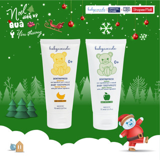  Combo 2 Kem Đánh Răng cho Bé Babycoccole trẻ em nuốt được 75ml 