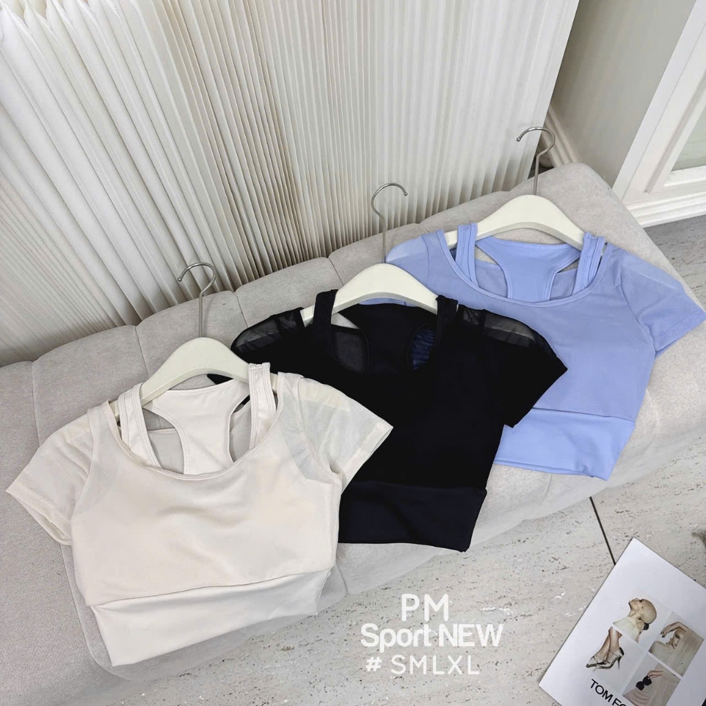 Ao croptop tập piliate tập gym yoga nữ hàng QCCC