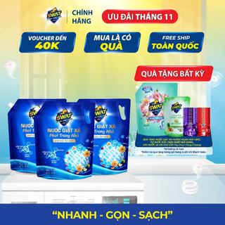  Combo 3 Túi Nước Giặt Xả SWAT 5in1 Phơi Trong Nhà 2.2kg 